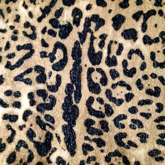 COLLECTION 18 Acrylic Long Scarf Animal Print Beige Black Brown Shimmery Fringe - Picture 4 of 11